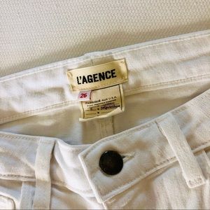 L’agence white cropped jeans size 26